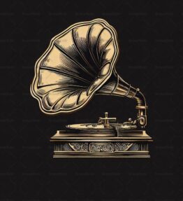 Antiker Grammophon